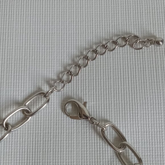 Silver Tone and Off White Mother Of Pearl Assorted Beads Triple Strand Necklace - Picture 11 of 11